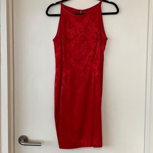 Vintage red silk dress